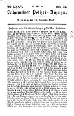 Allgemeiner Polizei-Anzeiger Sonntag 14. November 1852
