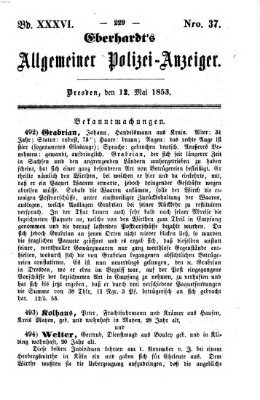 Eberhardt's allgemeiner Polizei-Anzeiger (Allgemeiner Polizei-Anzeiger) Donnerstag 12. Mai 1853