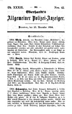 Eberhardt's allgemeiner Polizei-Anzeiger (Allgemeiner Polizei-Anzeiger) Samstag 25. November 1854