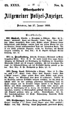 Eberhardt's allgemeiner Polizei-Anzeiger (Allgemeiner Polizei-Anzeiger) Samstag 27. Januar 1855