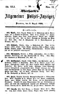 Eberhardt's allgemeiner Polizei-Anzeiger (Allgemeiner Polizei-Anzeiger) Donnerstag 9. August 1855
