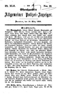 Eberhardt's allgemeiner Polizei-Anzeiger (Allgemeiner Polizei-Anzeiger) Mittwoch 19. März 1856