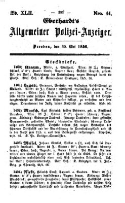 Eberhardt's allgemeiner Polizei-Anzeiger (Allgemeiner Polizei-Anzeiger) Freitag 30. Mai 1856