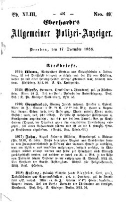 Eberhardt's allgemeiner Polizei-Anzeiger (Allgemeiner Polizei-Anzeiger) Mittwoch 17. Dezember 1856