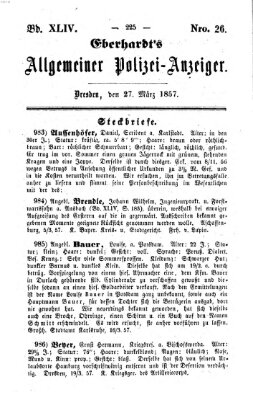 Eberhardt's allgemeiner Polizei-Anzeiger (Allgemeiner Polizei-Anzeiger) Freitag 27. März 1857