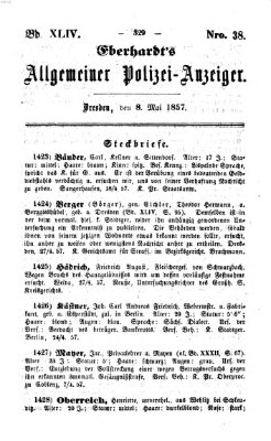 Eberhardt's allgemeiner Polizei-Anzeiger (Allgemeiner Polizei-Anzeiger) Freitag 8. Mai 1857