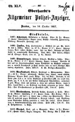 Eberhardt's allgemeiner Polizei-Anzeiger (Allgemeiner Polizei-Anzeiger) Freitag 16. Oktober 1857