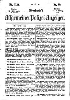 Eberhardt's allgemeiner Polizei-Anzeiger (Allgemeiner Polizei-Anzeiger) Dienstag 9. März 1858