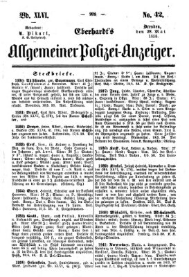 Eberhardt's allgemeiner Polizei-Anzeiger (Allgemeiner Polizei-Anzeiger) Freitag 28. Mai 1858