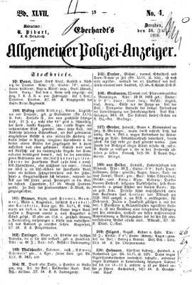 Eberhardt's allgemeiner Polizei-Anzeiger (Allgemeiner Polizei-Anzeiger) Freitag 16. Juli 1858
