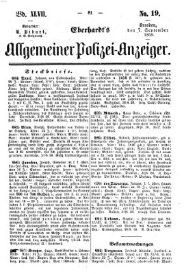 Eberhardt's allgemeiner Polizei-Anzeiger (Allgemeiner Polizei-Anzeiger) Dienstag 7. September 1858