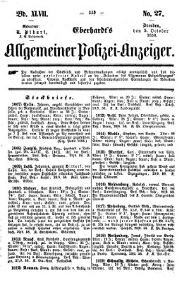 Eberhardt's allgemeiner Polizei-Anzeiger (Allgemeiner Polizei-Anzeiger) Dienstag 5. Oktober 1858