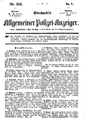 Eberhardt's allgemeiner Polizei-Anzeiger (Allgemeiner Polizei-Anzeiger) Mittwoch 6. Juli 1859