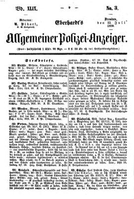 Eberhardt's allgemeiner Polizei-Anzeiger (Allgemeiner Polizei-Anzeiger) Dienstag 12. Juli 1859
