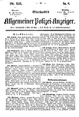 Eberhardt's allgemeiner Polizei-Anzeiger (Allgemeiner Polizei-Anzeiger) Freitag 22. Juli 1859
