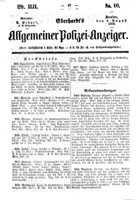Eberhardt's allgemeiner Polizei-Anzeiger (Allgemeiner Polizei-Anzeiger) Freitag 5. August 1859