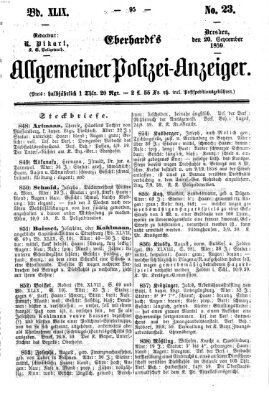 Eberhardt's allgemeiner Polizei-Anzeiger (Allgemeiner Polizei-Anzeiger) Dienstag 20. September 1859