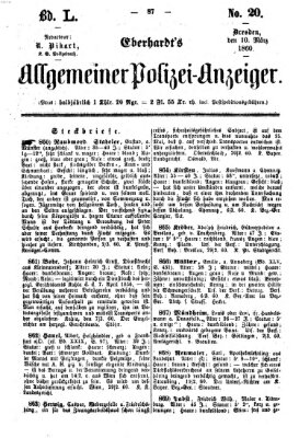 Eberhardt's allgemeiner Polizei-Anzeiger (Allgemeiner Polizei-Anzeiger) Samstag 10. März 1860