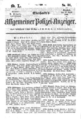 Eberhardt's allgemeiner Polizei-Anzeiger (Allgemeiner Polizei-Anzeiger) Dienstag 17. April 1860