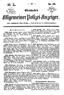 Eberhardt's allgemeiner Polizei-Anzeiger (Allgemeiner Polizei-Anzeiger) Freitag 20. April 1860