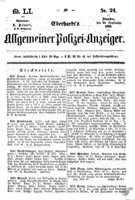 Eberhardt's allgemeiner Polizei-Anzeiger (Allgemeiner Polizei-Anzeiger) Montag 24. September 1860