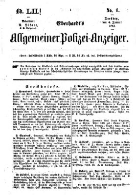 Eberhardt's allgemeiner Polizei-Anzeiger (Allgemeiner Polizei-Anzeiger) Freitag 4. Januar 1861