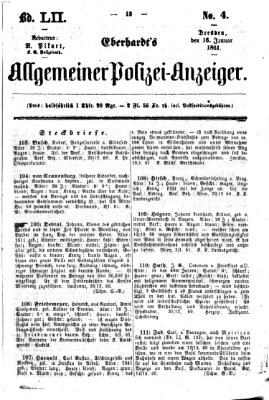 Eberhardt's allgemeiner Polizei-Anzeiger (Allgemeiner Polizei-Anzeiger) Mittwoch 16. Januar 1861