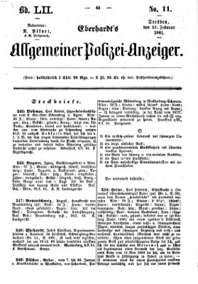 Eberhardt's allgemeiner Polizei-Anzeiger (Allgemeiner Polizei-Anzeiger) Dienstag 12. Februar 1861
