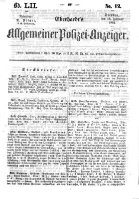 Eberhardt's allgemeiner Polizei-Anzeiger (Allgemeiner Polizei-Anzeiger) Samstag 16. Februar 1861
