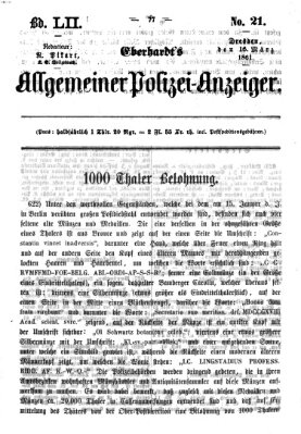 Eberhardt's allgemeiner Polizei-Anzeiger (Allgemeiner Polizei-Anzeiger) Samstag 16. März 1861