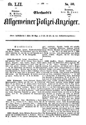 Eberhardt's allgemeiner Polizei-Anzeiger (Allgemeiner Polizei-Anzeiger) Samstag 22. Juni 1861