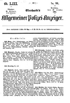Eberhardt's allgemeiner Polizei-Anzeiger (Allgemeiner Polizei-Anzeiger) Mittwoch 16. Oktober 1861