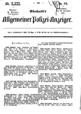 Eberhardt's allgemeiner Polizei-Anzeiger (Allgemeiner Polizei-Anzeiger) Samstag 28. Dezember 1861