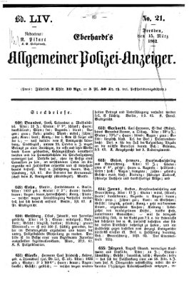 Eberhardt's allgemeiner Polizei-Anzeiger (Allgemeiner Polizei-Anzeiger) Samstag 15. März 1862