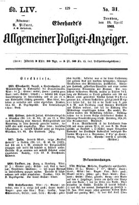 Eberhardt's allgemeiner Polizei-Anzeiger (Allgemeiner Polizei-Anzeiger) Samstag 19. April 1862