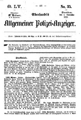 Eberhardt's allgemeiner Polizei-Anzeiger (Allgemeiner Polizei-Anzeiger) Samstag 1. November 1862