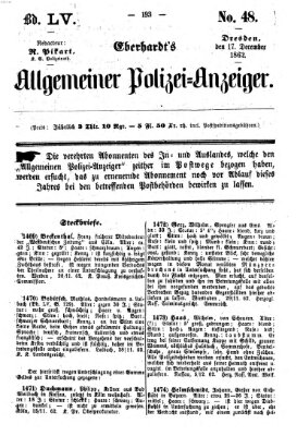 Eberhardt's allgemeiner Polizei-Anzeiger (Allgemeiner Polizei-Anzeiger) Mittwoch 17. Dezember 1862