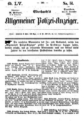Eberhardt's allgemeiner Polizei-Anzeiger (Allgemeiner Polizei-Anzeiger) Samstag 27. Dezember 1862