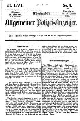 Eberhardt's allgemeiner Polizei-Anzeiger (Allgemeiner Polizei-Anzeiger) Samstag 10. Januar 1863