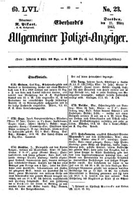 Eberhardt's allgemeiner Polizei-Anzeiger (Allgemeiner Polizei-Anzeiger) Samstag 21. März 1863