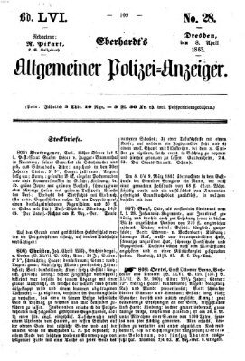 Eberhardt's allgemeiner Polizei-Anzeiger (Allgemeiner Polizei-Anzeiger) Mittwoch 8. April 1863