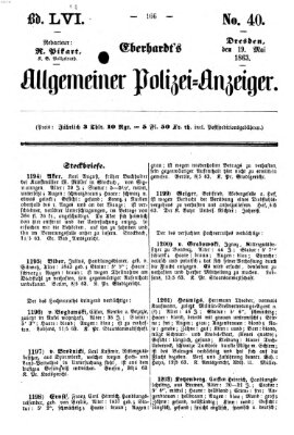 Eberhardt's allgemeiner Polizei-Anzeiger (Allgemeiner Polizei-Anzeiger) Dienstag 19. Mai 1863