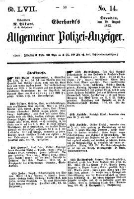 Eberhardt's allgemeiner Polizei-Anzeiger (Allgemeiner Polizei-Anzeiger) Mittwoch 19. August 1863
