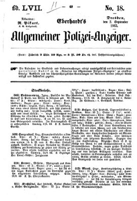 Eberhardt's allgemeiner Polizei-Anzeiger (Allgemeiner Polizei-Anzeiger) Mittwoch 2. September 1863