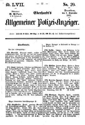 Eberhardt's allgemeiner Polizei-Anzeiger (Allgemeiner Polizei-Anzeiger) Mittwoch 9. September 1863