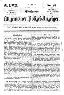 Eberhardt's allgemeiner Polizei-Anzeiger (Allgemeiner Polizei-Anzeiger) Mittwoch 30. September 1863