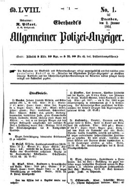 Eberhardt's allgemeiner Polizei-Anzeiger (Allgemeiner Polizei-Anzeiger) Samstag 2. Januar 1864