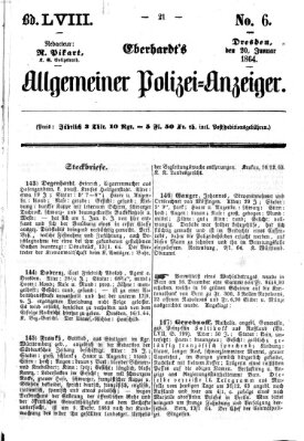 Eberhardt's allgemeiner Polizei-Anzeiger (Allgemeiner Polizei-Anzeiger) Mittwoch 20. Januar 1864