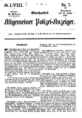 Eberhardt's allgemeiner Polizei-Anzeiger (Allgemeiner Polizei-Anzeiger) Samstag 23. Januar 1864