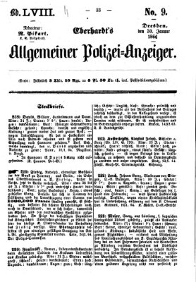 Eberhardt's allgemeiner Polizei-Anzeiger (Allgemeiner Polizei-Anzeiger) Samstag 30. Januar 1864